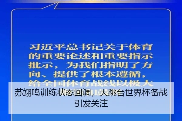 苏翊鸣训练状态回调，大跳台世界杯备战引发关注